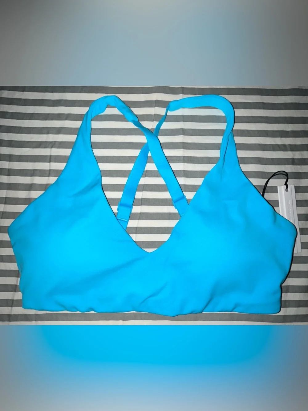 Paragon Fitwear RecStretch Apex Sports Bra & AirLift Track Short in Azure Size M